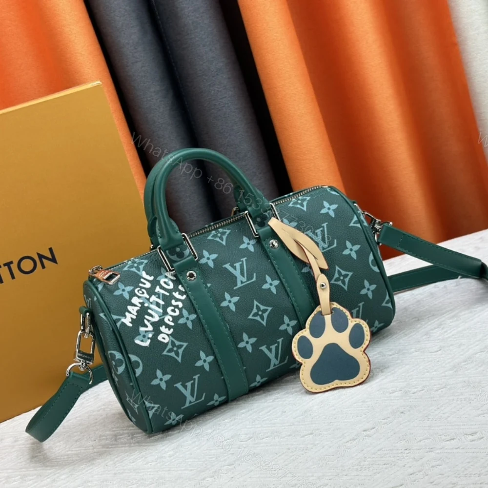 View 2 of Louis Vuitton Keepall Bandoulière 25 Monogram Green 25Cm