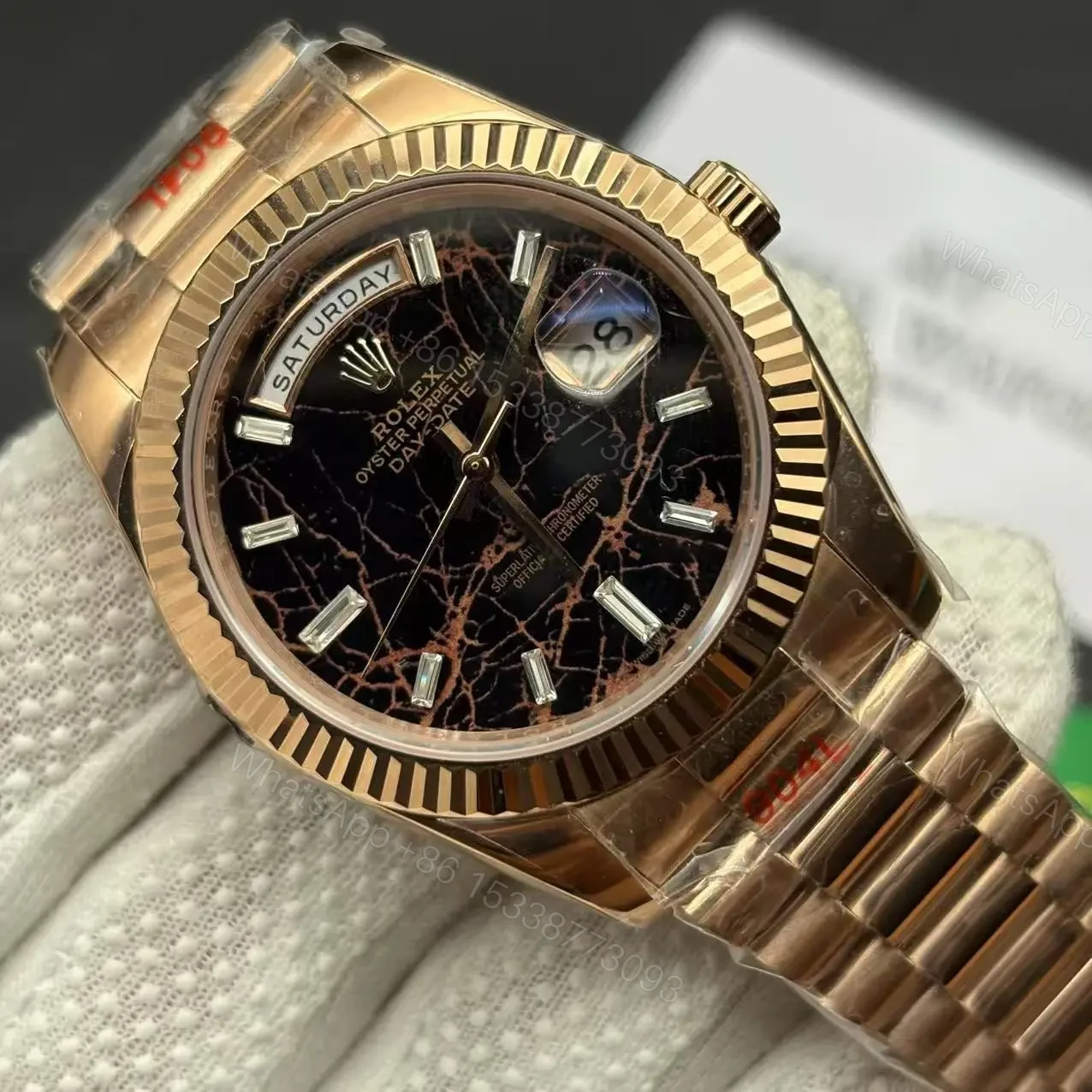 View 4 of Rolex Day-Date 40 Rose Gold Meteorite Dial