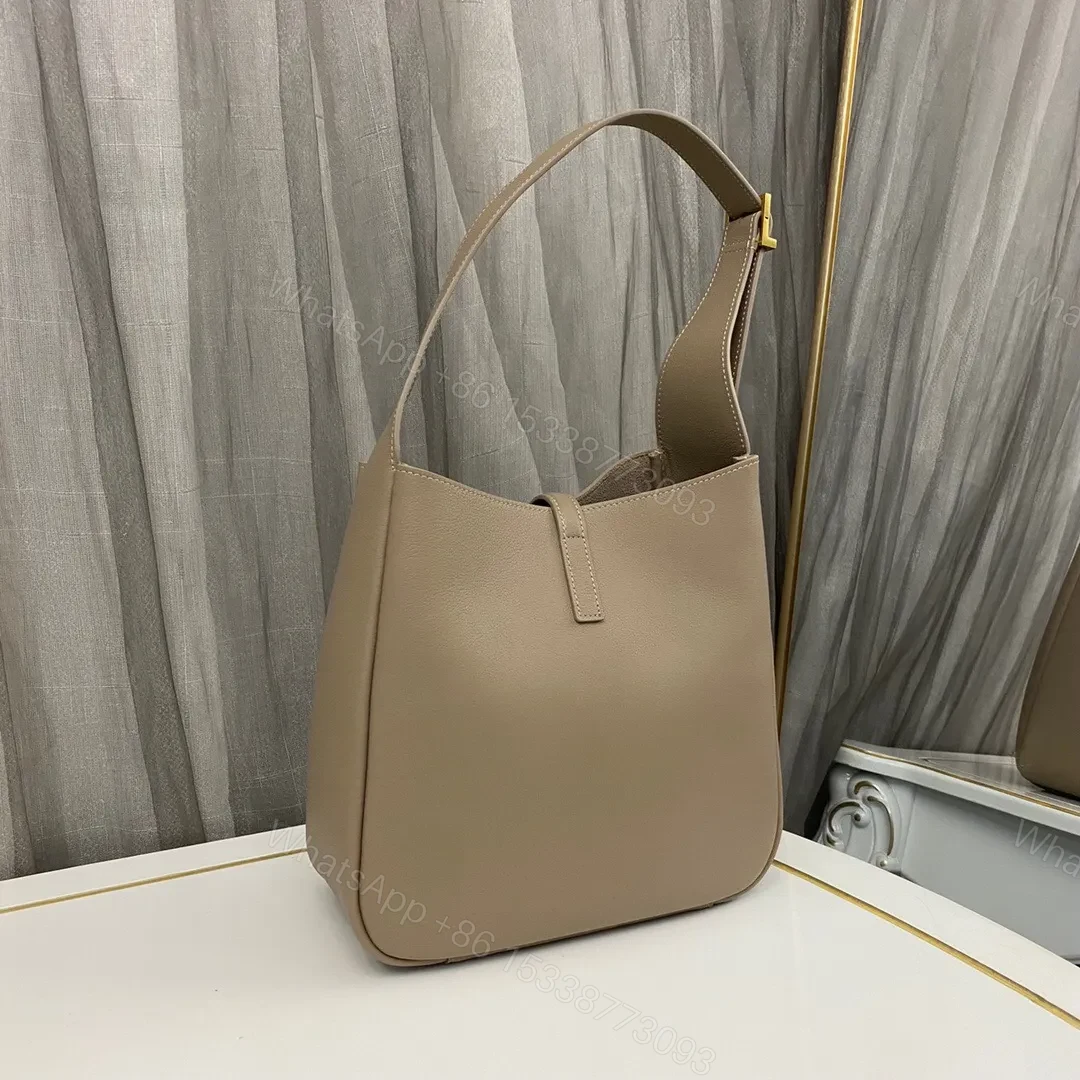 View 2 of Saint Laurent Le 5 à 7 Supple Hobo Bag Beige Colour