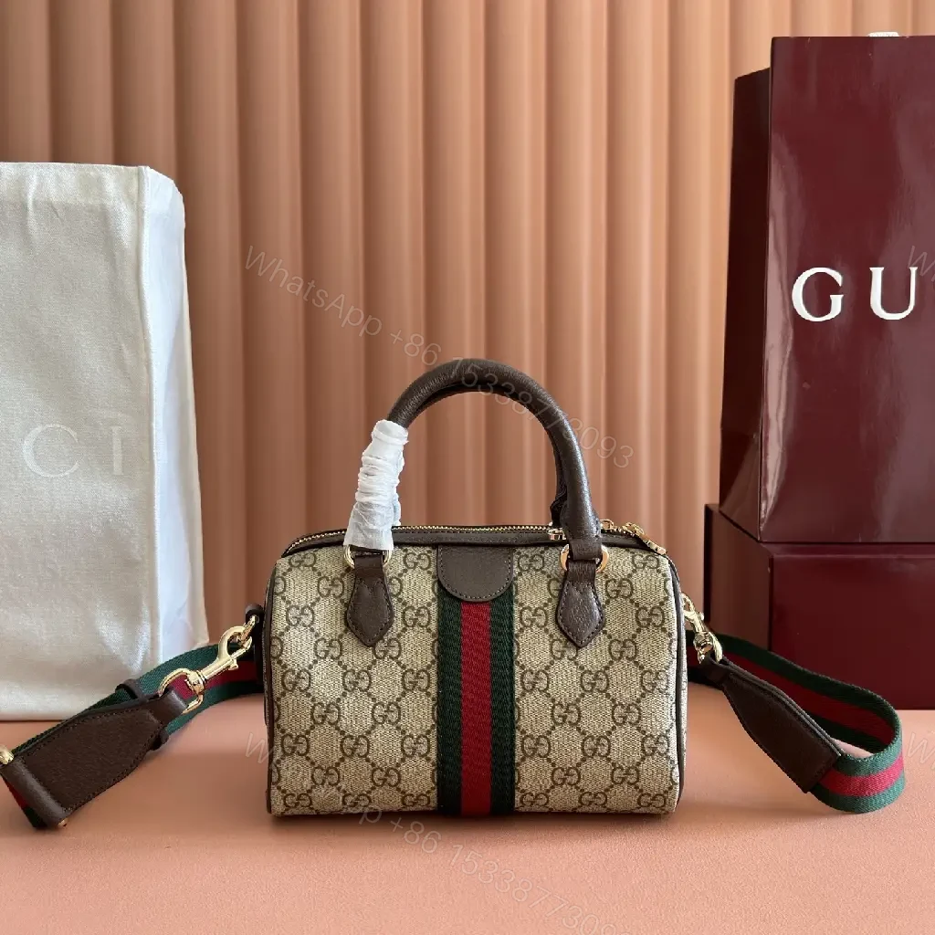View 3 of Mini GG Supreme Satchel: Timeless Texture, Modern Day Versatility