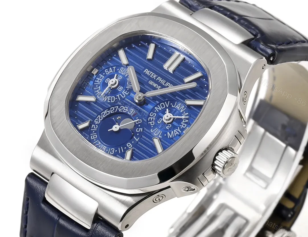 View 4 of Patek Philippe Blue Nautilus Perpetual Watch