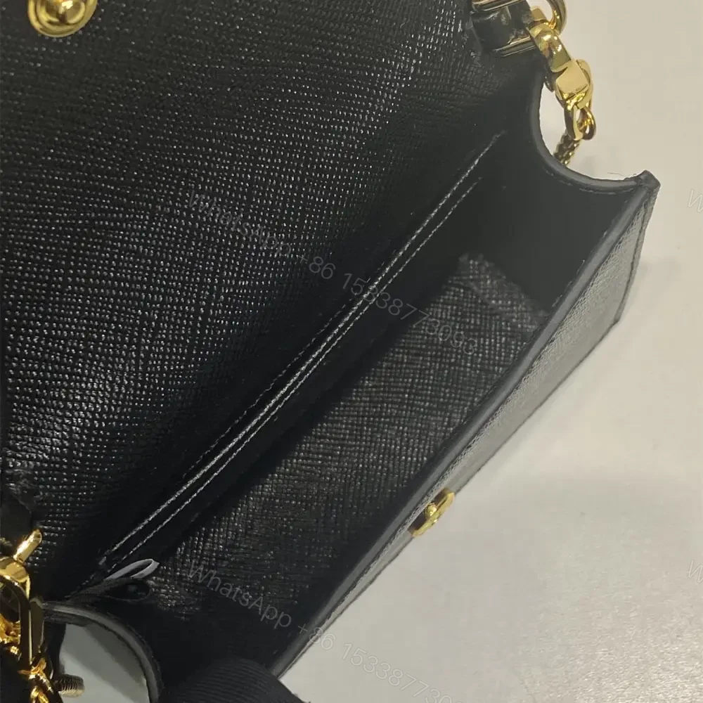 View 7 of 高仿Prada*1MR034金屬鏈條包黑色Mini款