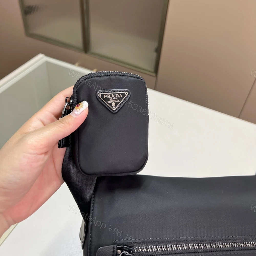 View 8 of Prada Re Nylon Shoulder Bag Black 30Cm