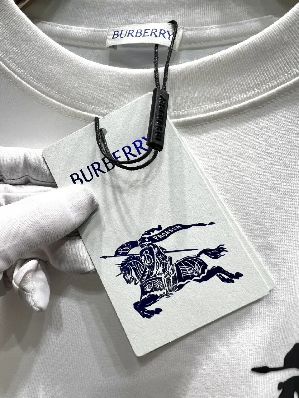 View 9 of White Cotton Tee with Subtle Logo — Everyday Luxe Casual Shirt