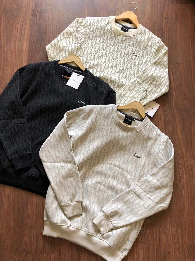 View 6 of FIRST COPY DIOR IMPORTED COTTON FLEECE ROUND NECK SWEATSHIRT