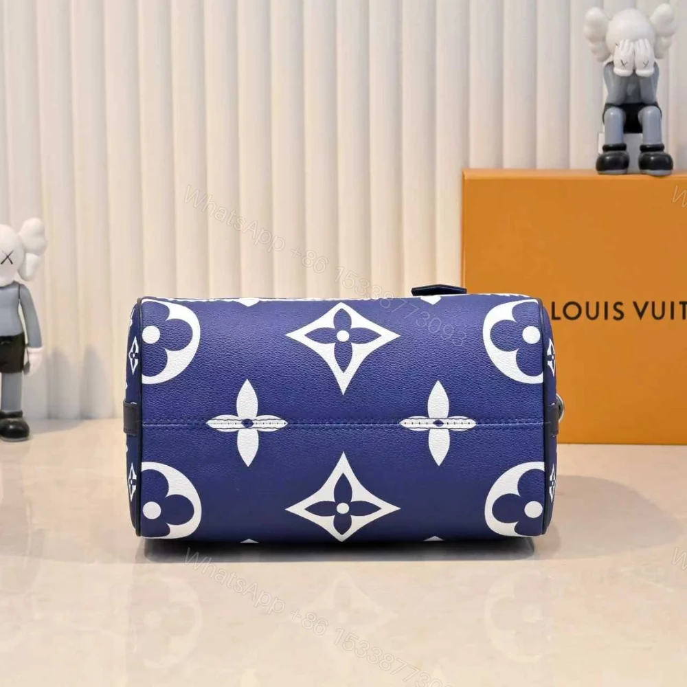 View 4 of Louis Vuitton Speedy Bandouliere 30 Monogram Escale Canvas Blue 25cm
