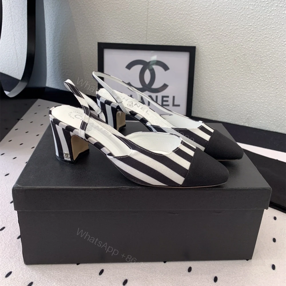 View 2 of 高仿Chanel*G31320B套腳露跟休閒單鞋斑馬色5.5CM免檢版