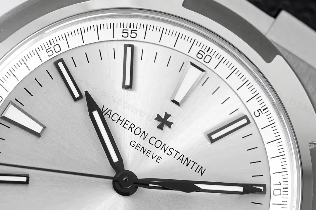 View 6 of Vacheron Constantin Overseas Silver Dial Black Rubber Strap Watch – 41mm Stainless Steel Case, Sapphire Crystal, 5100 Automatic Movement, 150m Water Resistance, Interchangeable Strap System