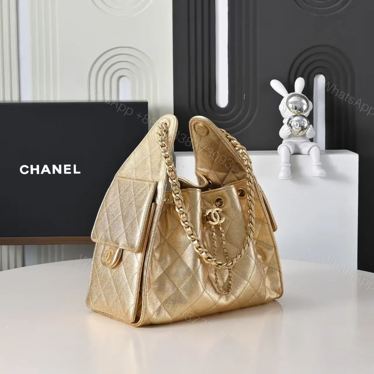 View 9 of Chanel 25 Small Gold, Gold hardware