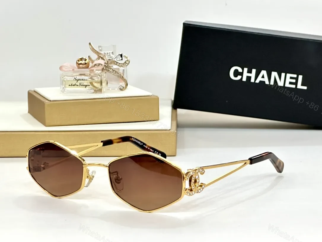 View 4 of Chic Micro-Refined Sunglasses with Chanel Detailing Edge