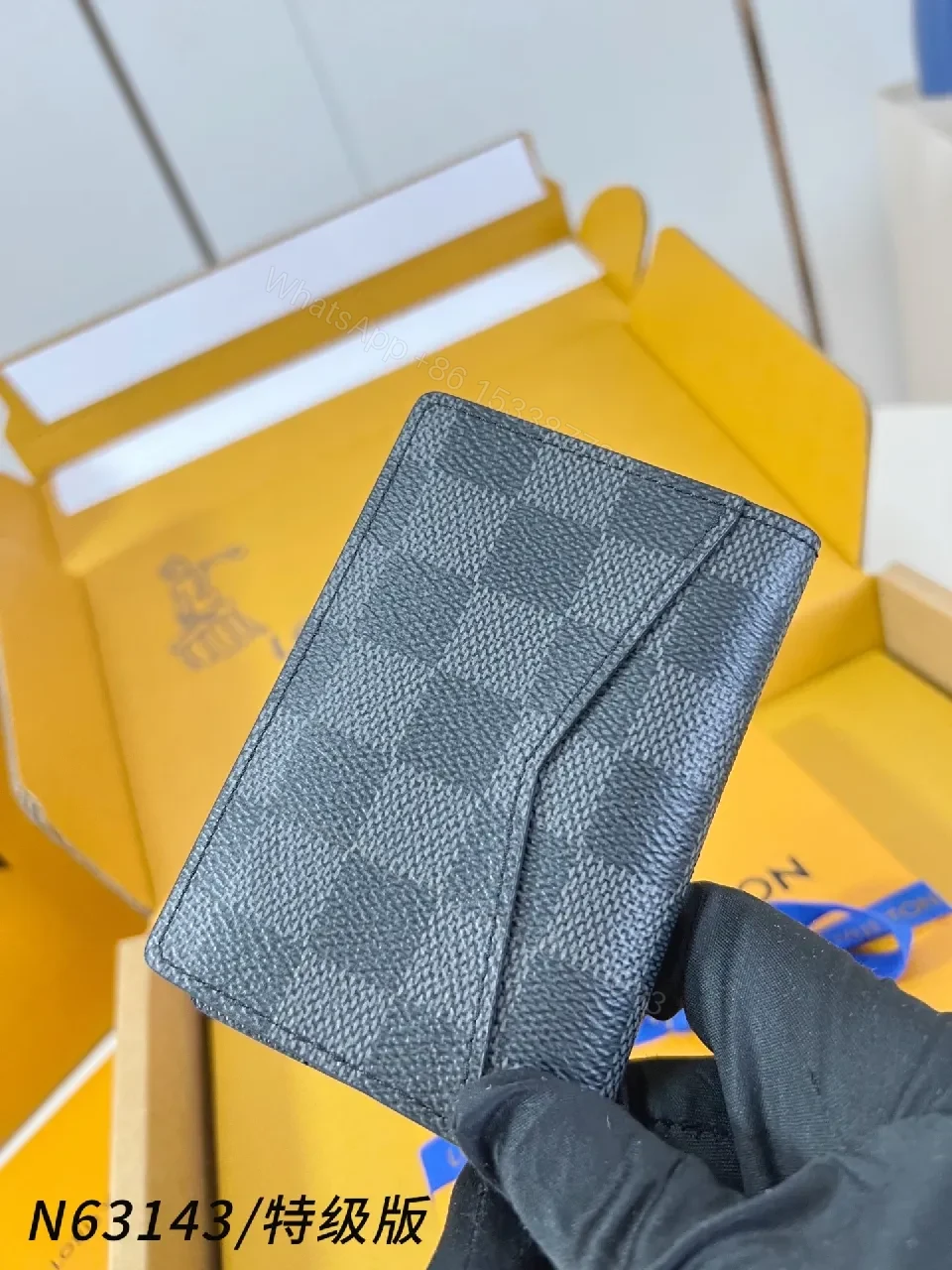 View 3 of Compact Checkerboard Wallet: Premium, Slim, Durable Design