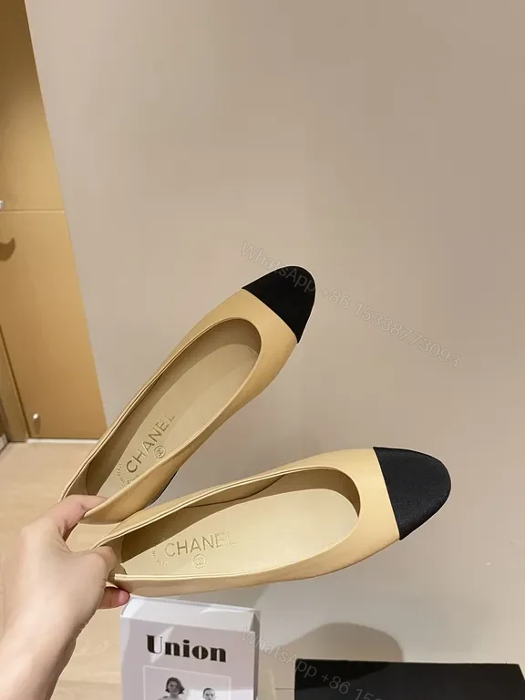 View 3 of Chanel-Like Two-Tone Pump: Sophisticated Comfort Pumps