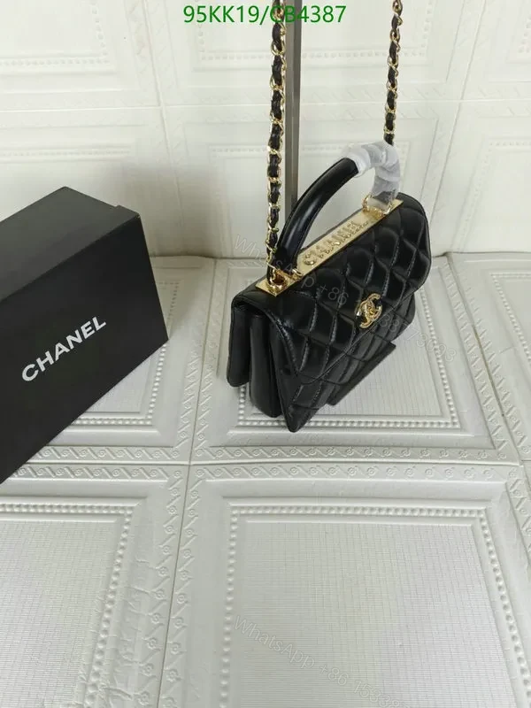 View 2 of Chanel Flap Bag with Top Handle – Lambskin & Gold-Tone Metal