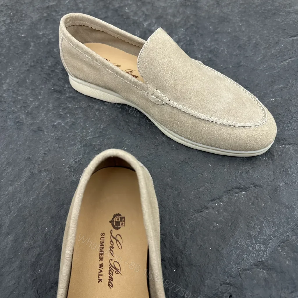 View 7 of Neutral Suede Slip-On Loafers: Supreme Comfort