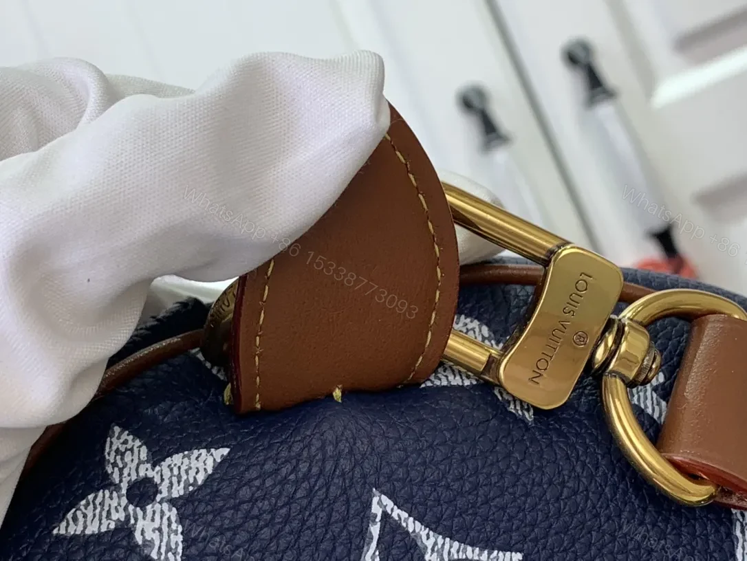 View 7 of Navy Canvas Monogram Weekender — Luxury Travel Bag