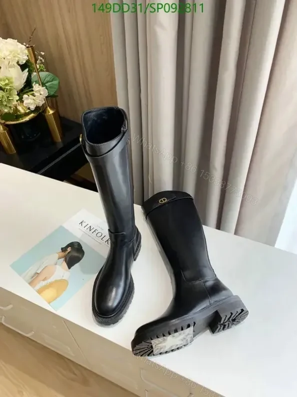 View 2 of Dior Tory Burch Elegant Knee-High Boots