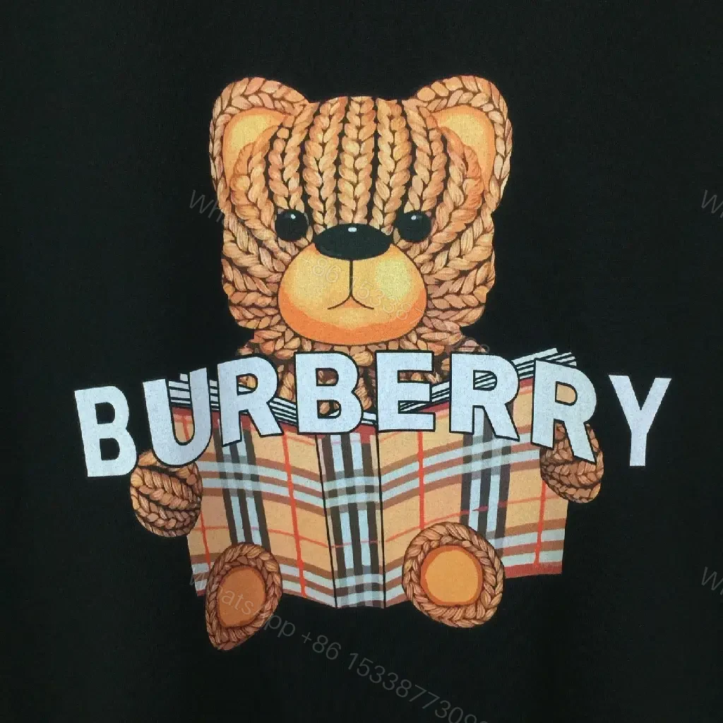 View 6 of Black Cotton Teddy Graphic Tee - Designer-Inspired Bold | Cotton Tee