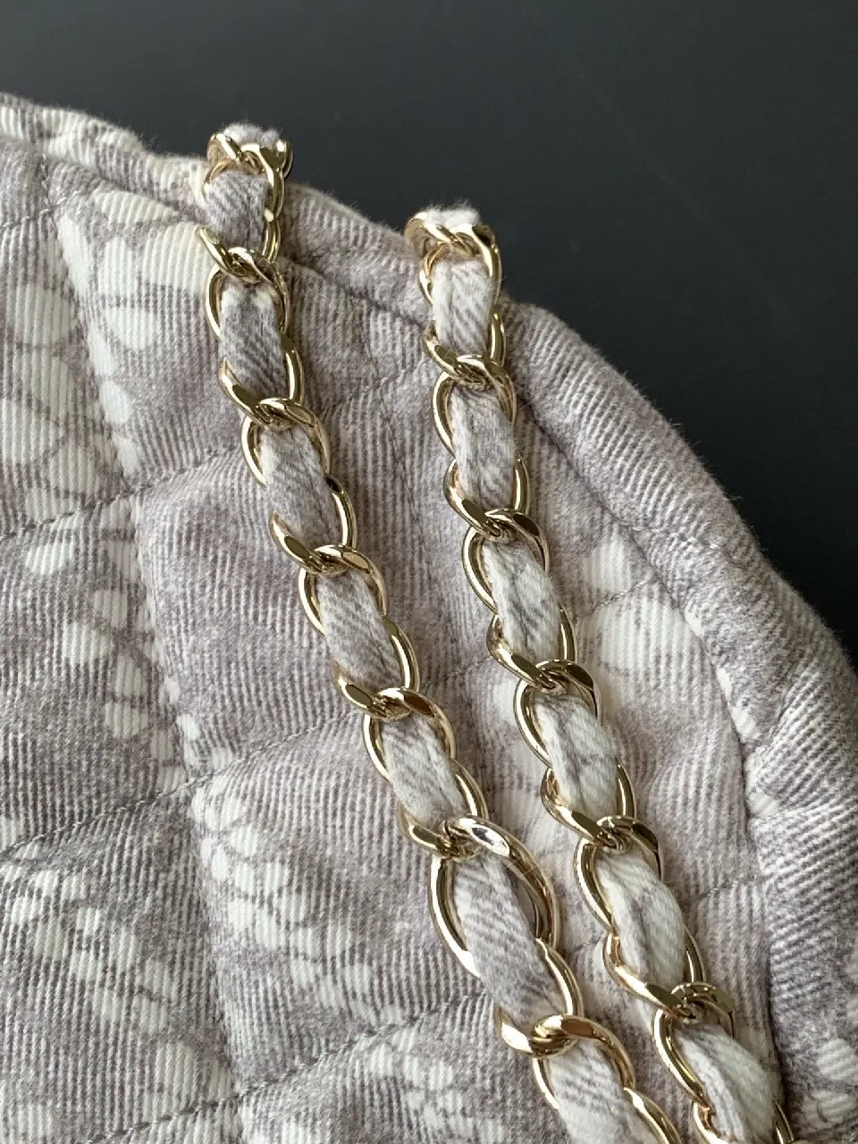 View 4 of Quilted Floral Textured Chain Wallet Bag - Luxury Everyday