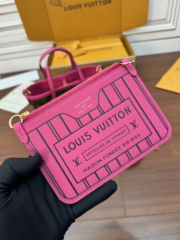 View 8 of Vivid Monogram Mini Bag: Neon Pink, LV-Style, Compact Luxe