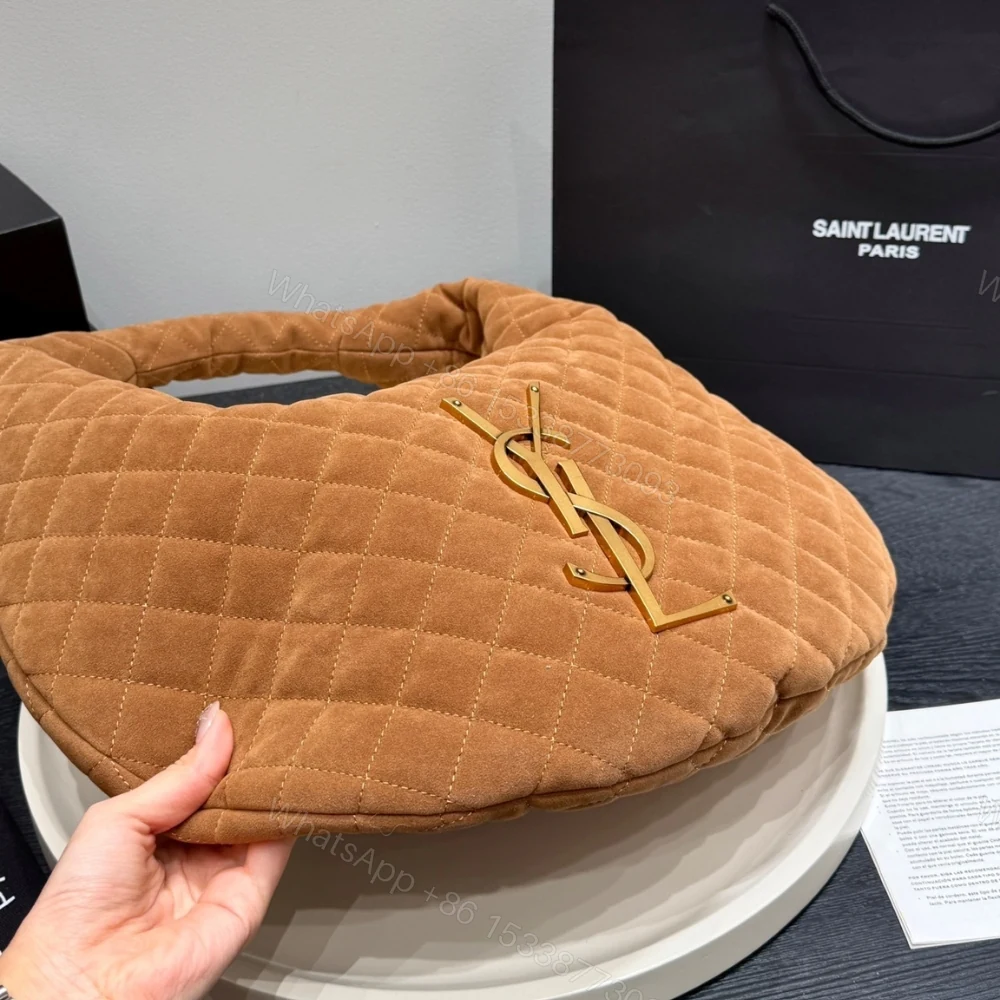 View 6 of Saint Laurent Icare Hobo In Quilted Caramel Cognac 42Cm
