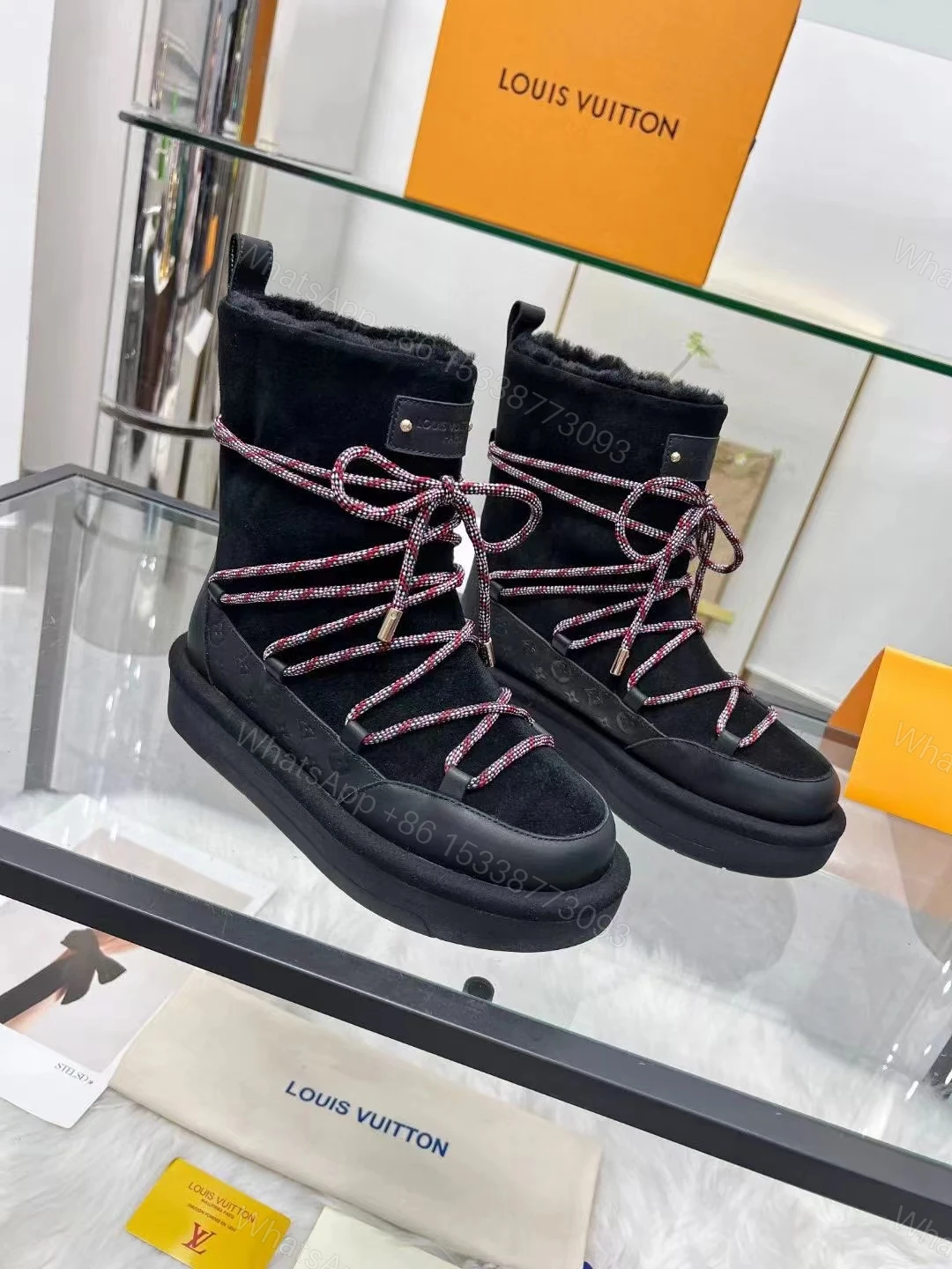 View 7 of LOUIS VUITTON ASPEN PLATFORM ANKLE BOOT BLACK 1AC75N