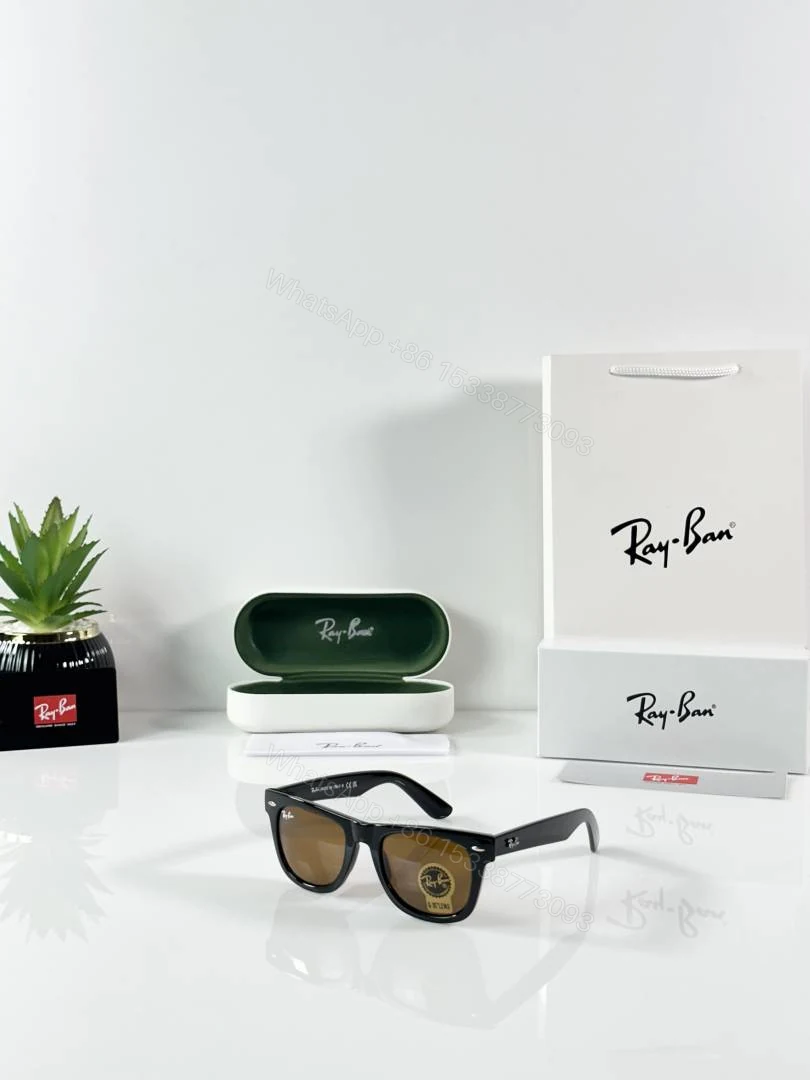 First Copy Ray Ban 2140 Shine Brown Luxury Designer Sunglasses UV Protected Premium Eyewear — view 1