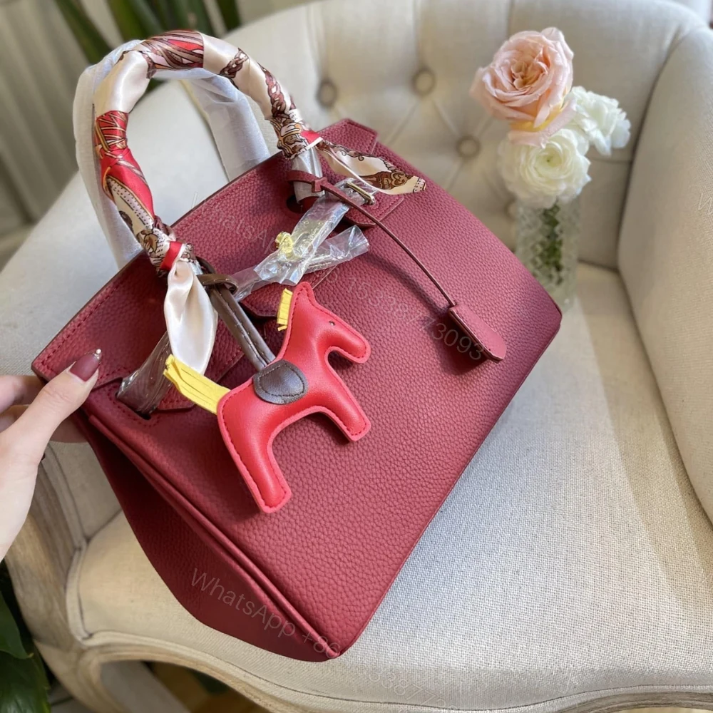 View 3 of Hermes Birkin 35 Togo Leather Gold Hardware Dark Red 35Cm
