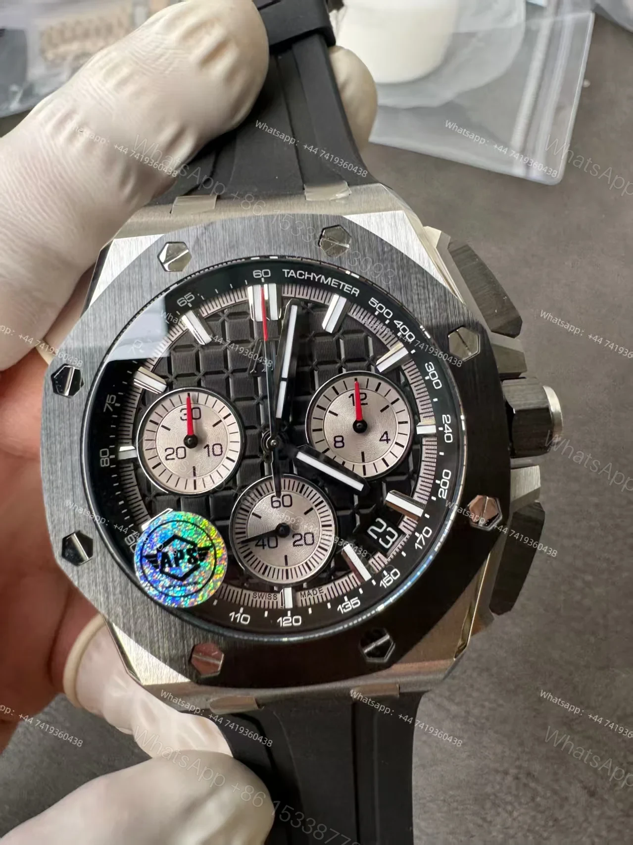 View 7 of Audemars Piguet Super Clone Royal Oak Offshore Black Dial 26420 Chronograph 43mm