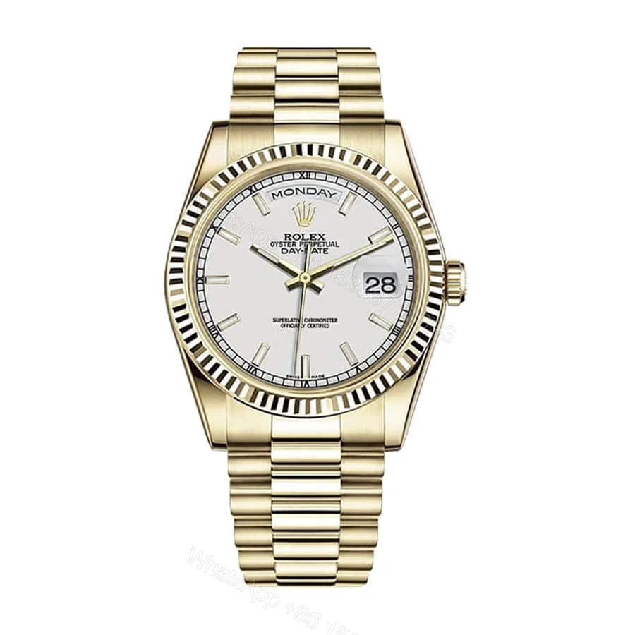 Rolex Day-Date 40 228238 Super Clone : 40mm Yellow Gold Ivory Dial — view 1