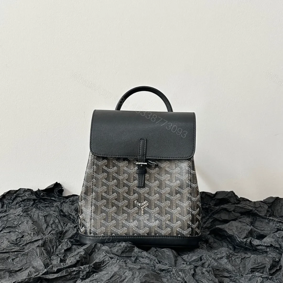 Goyard Mini Backpack Black Super Quality Monogram Pattern Size 23x19cm — view 1
