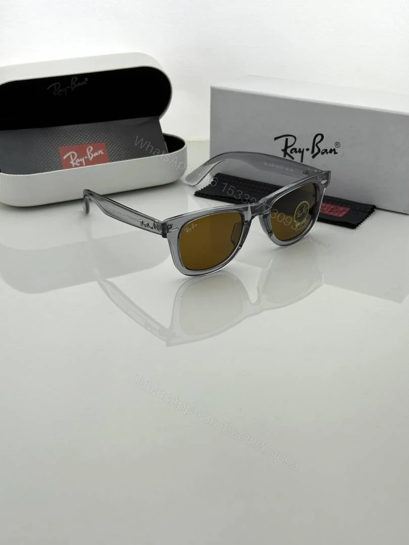 View 3 of First Copy Ray Ban 2140 Grey Brown Luxury Designer Sunglasses UV Protected Premium Eyewear