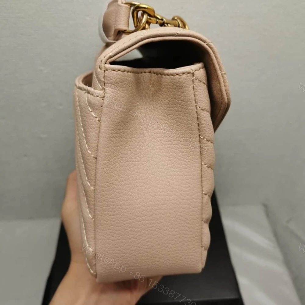 View 5 of Saint Laurent College Large Chain Bag Beige 25Cm