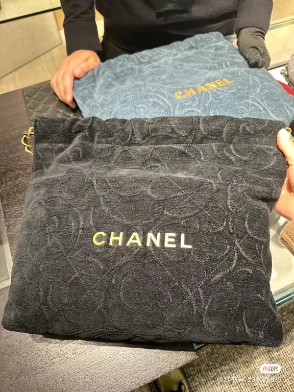 View 2 of Chanel-Style Textured Everyday Glam Bag with Chain Accent