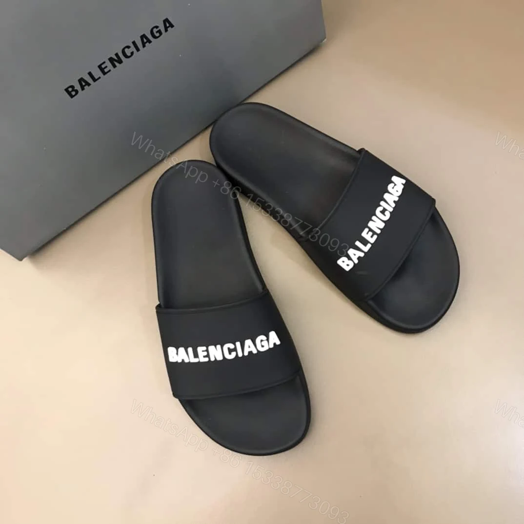 View 2 of BALENCIAGA RUBBER LOGO POOL SLIDE SANDALS – BBS5