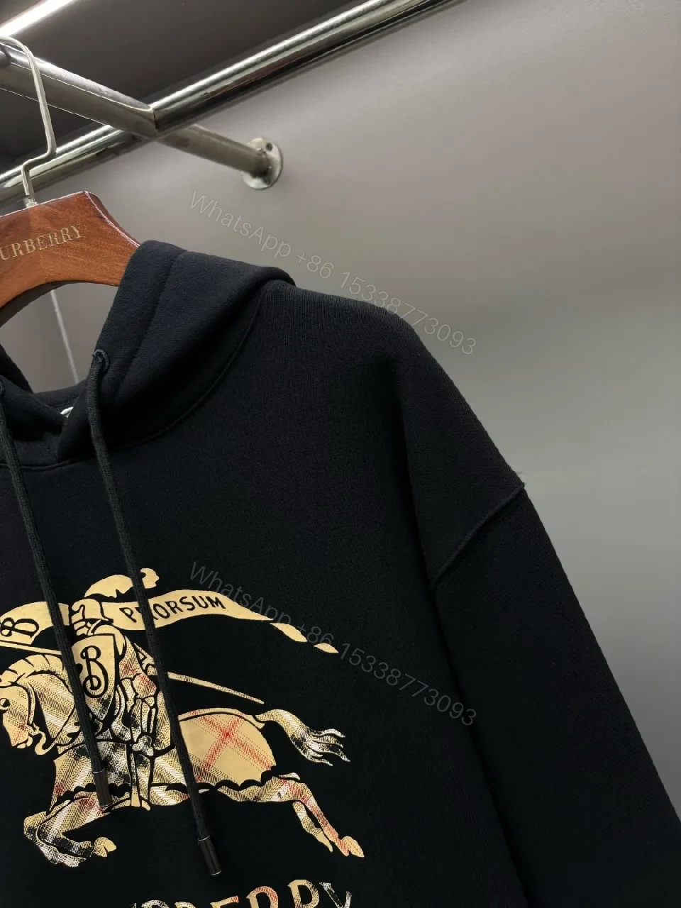 View 8 of Bold Graphic Hoodie: Black Fleece, Luxe Streetwear