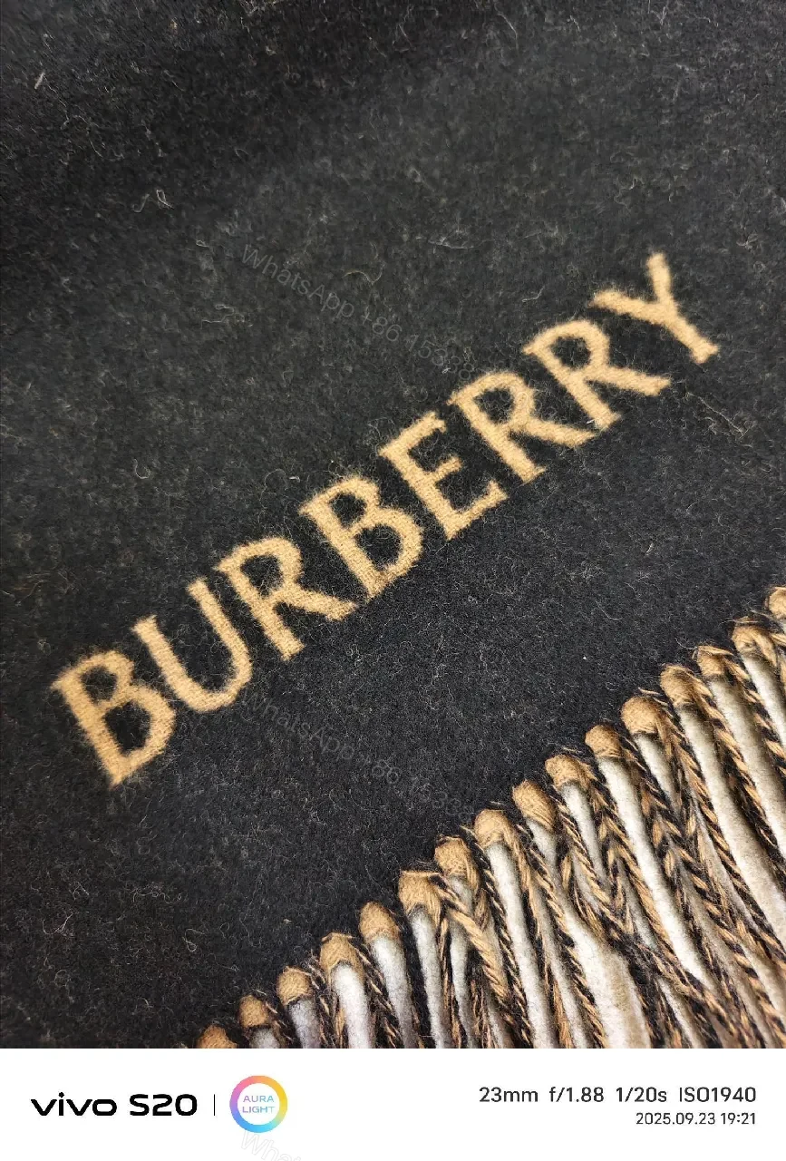 View 8 of Lux Cashmere-Blend Scarf: Dual-Tone Intarsia, Fringe, Luxe Style