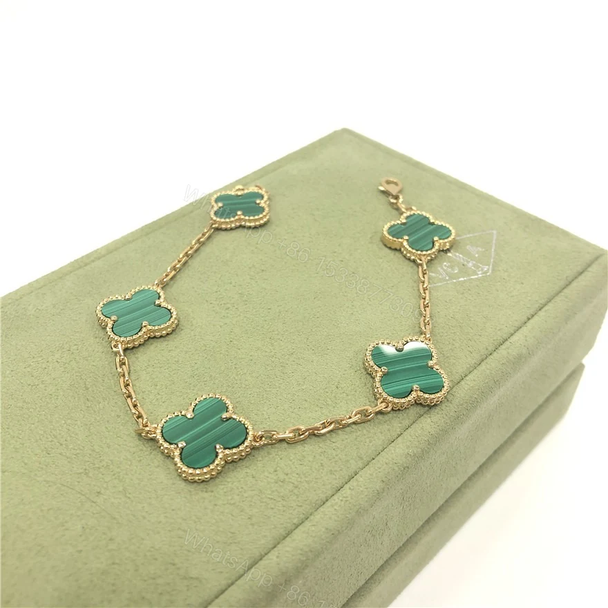 View 2 of VCA Vintage Alhambra Malachite Bracelet