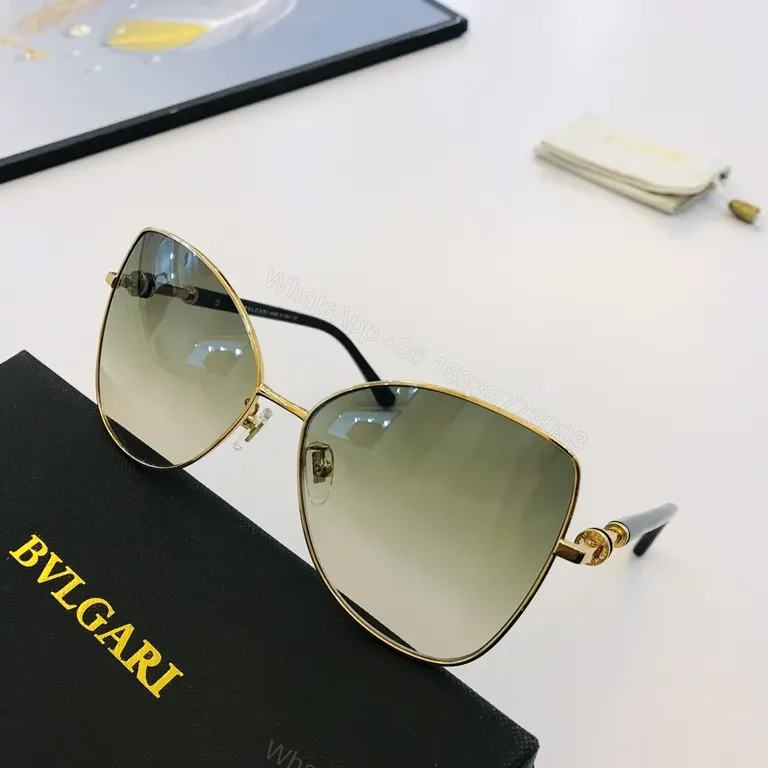 View 9 of BVLGARI Gold-Tone Aviators with Gradient Lenses - Luxury Sunglasses