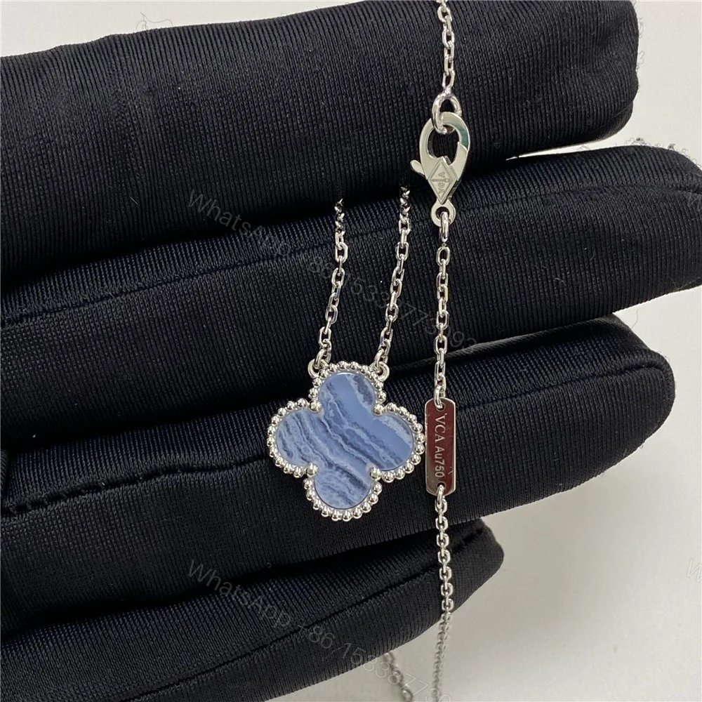 View 4 of Van cleef Arpels Vintage Alhambra Pendant Necklace Chalcedony VCARD34900