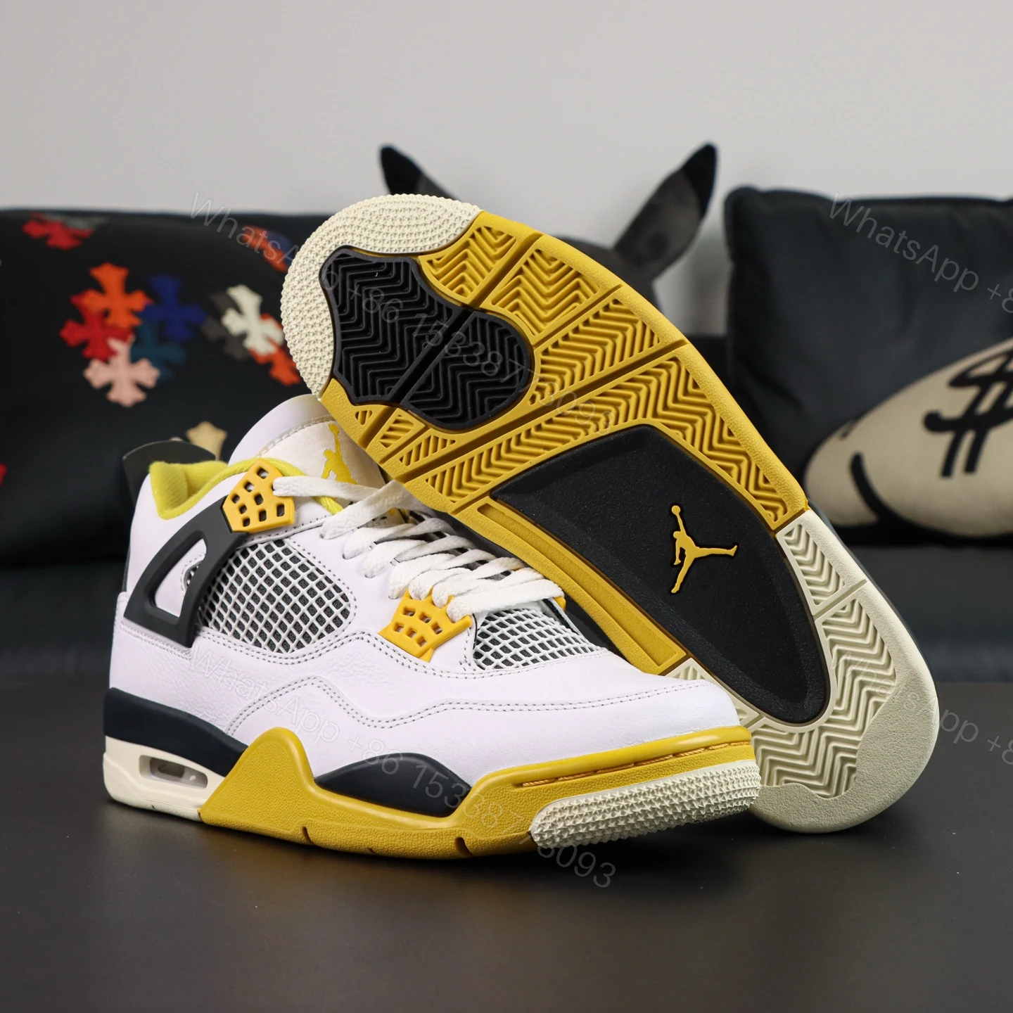 View 3 of Air Jordan 4 Retro Vivid Sulfur Reps