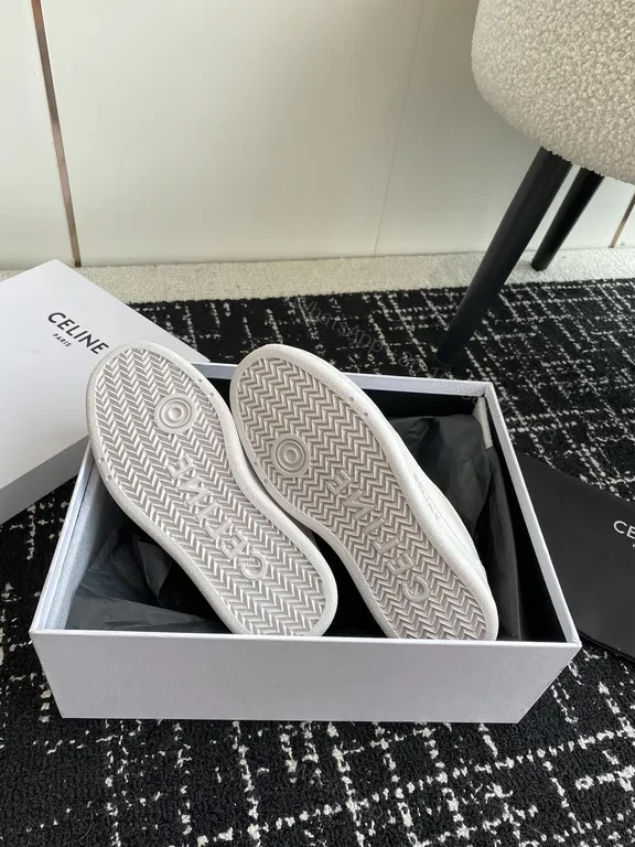 View 5 of Minimalist Luxury White Leather Sneakers - CELINE-Inspired, Comfortable, Timeless