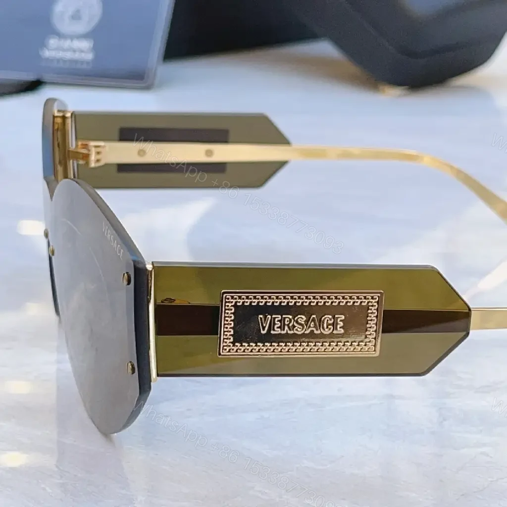 View 3 of Sculpted Round Sunglasses: Bold Hardware Luxe Eyewear