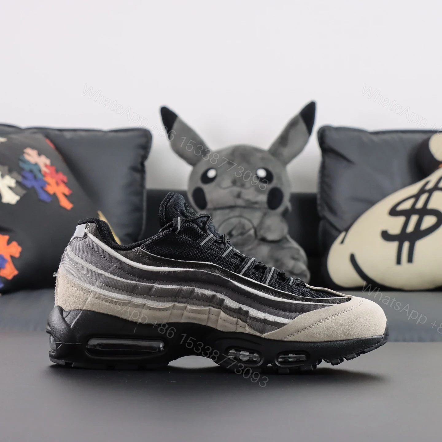View 2 of Nike Air Max 95 Comme des Garcons Black Grey Reps