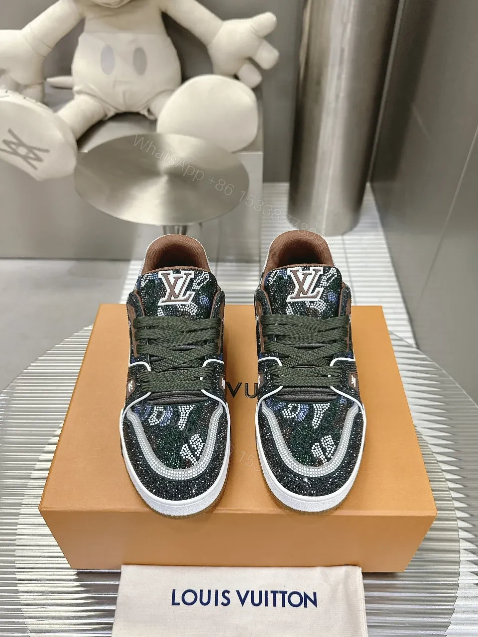 View 5 of Patterned Luxe Multicolor Glitter Sneaker – Luxe-Style High-Top