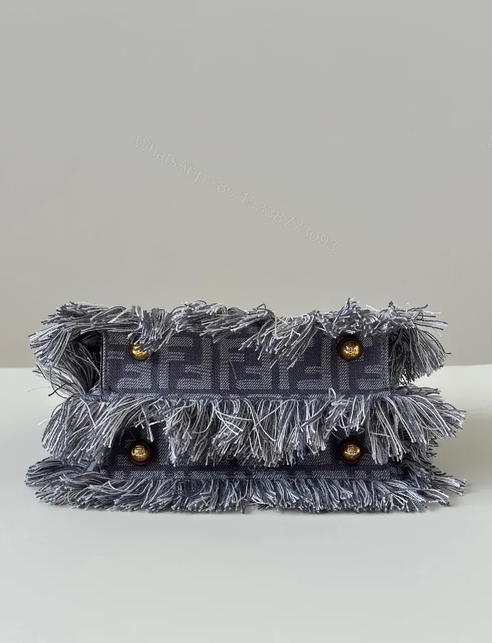 View 2 of Structured Chic Monogram Fringe Handbag - Textured Luxe Tint
