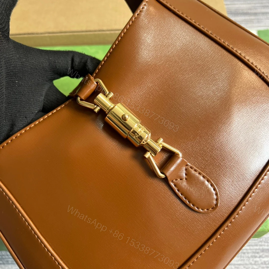 View 4 of GG JACKIE SMALL 28 SHOULDER BAG IN CINNAMON BROWN CALFSKIN