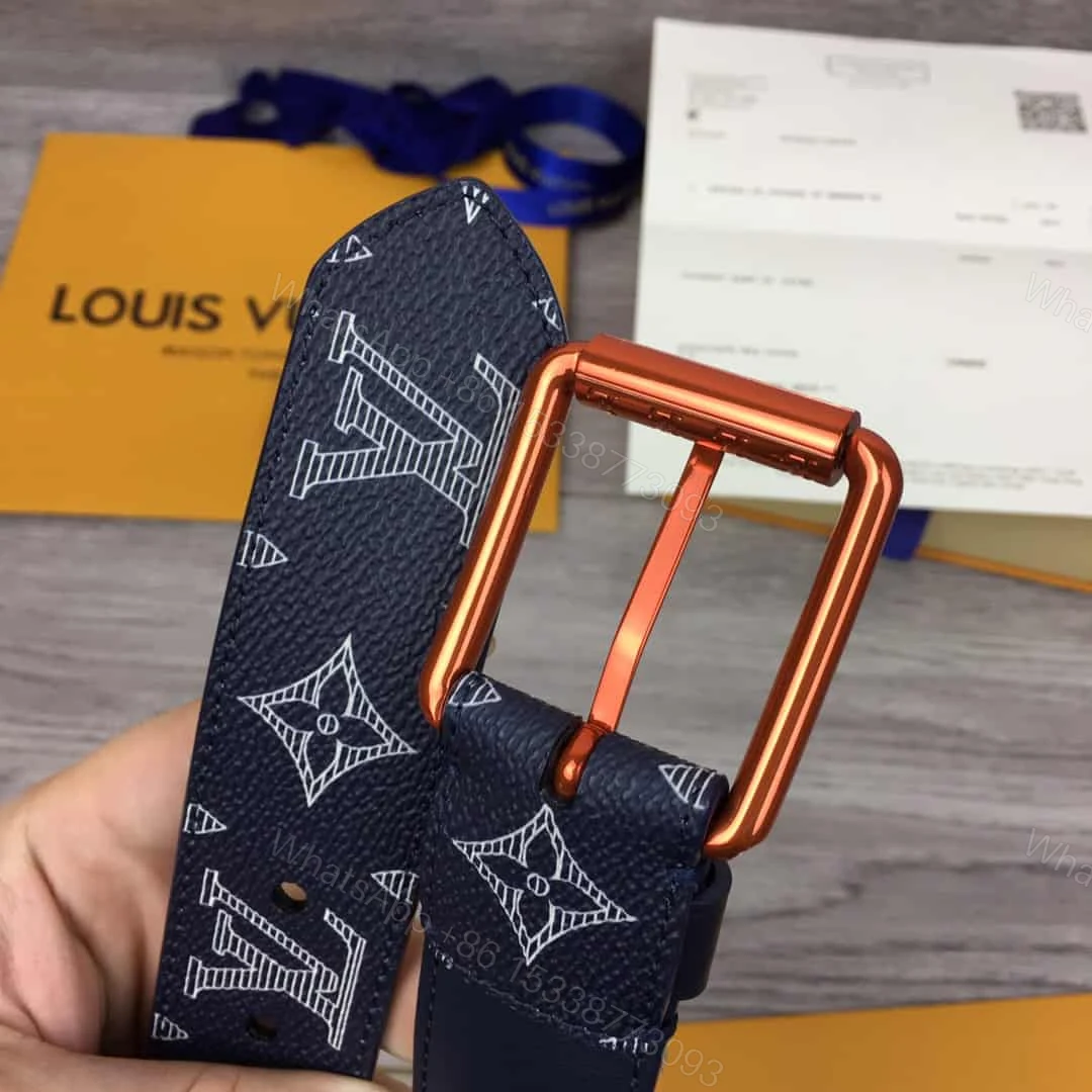 View 4 of LOUIS VUITTON BELT VOYA.GER MONOGRAM UPSIDE DOWN INK NA.VY – B99