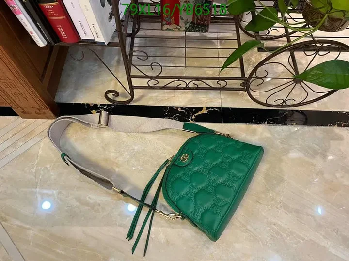 View 9 of Fake Gucci GG Matelassé Green Leather Bag PZK456