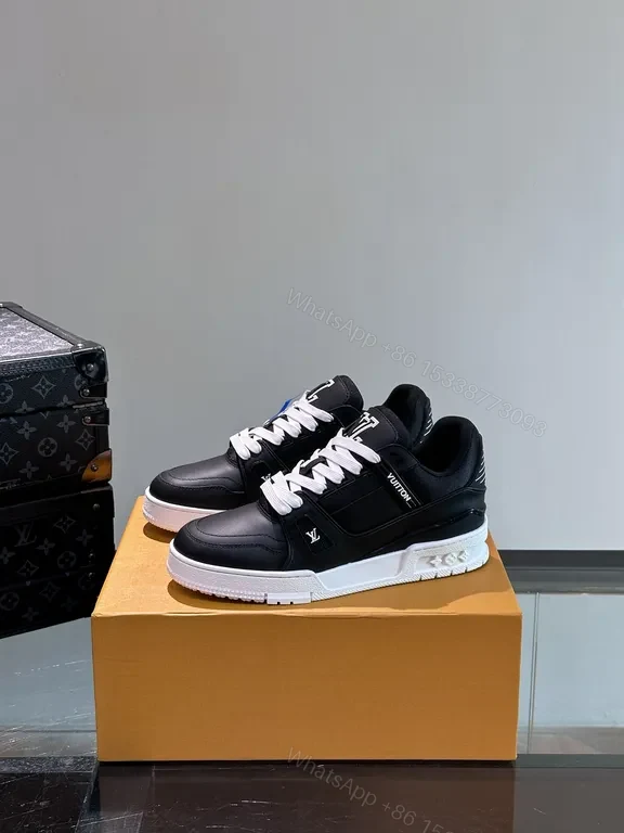 View 6 of Louis Vuitton-Inspired Panelled High-Tops: Luxury Streetwear Sneakers