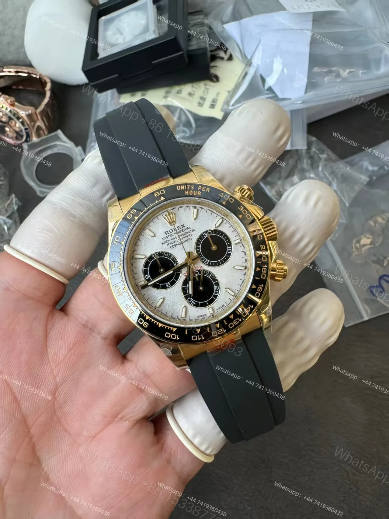 View 14 of Rolex Super Clone Daytona M126518LN-0016 18K Gold Meteorite Dial 4131 Movement
